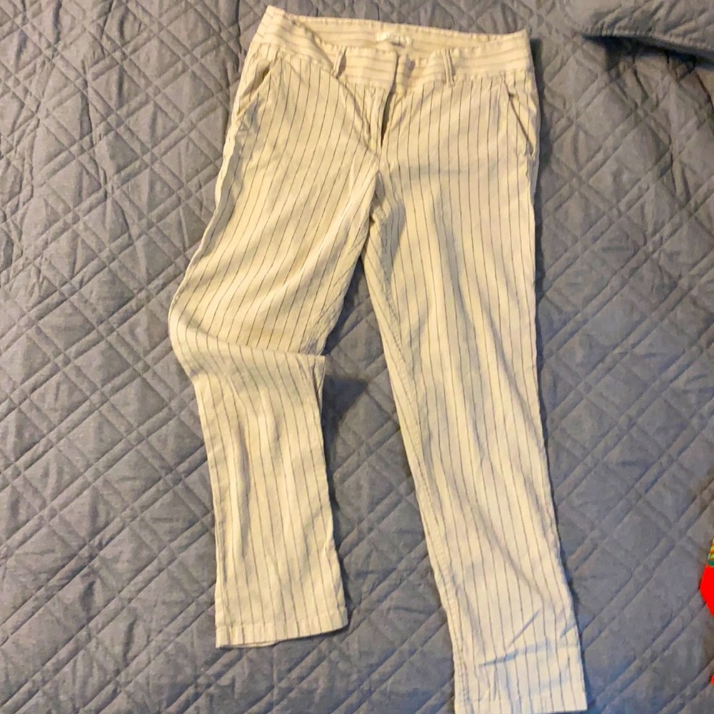 Loft cream colored linen pants